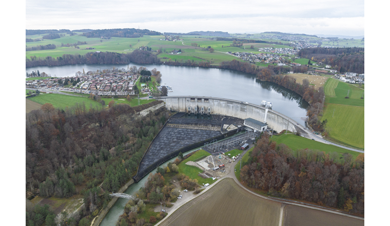 L’installation au pied du barrage de Schiffenen permettra à Groupe E d’acquérir une précieuse expérience dans le domaine de l’hydrogène. (Figure: Groupe E)