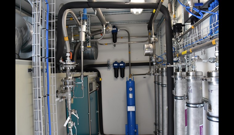 A l'intérieur de l'installation de purification du biogaz
