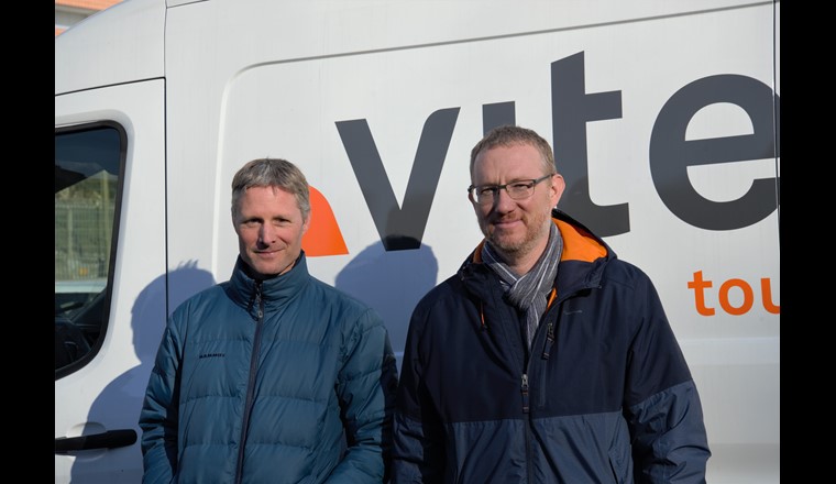Nicolas Zwahlen (à gauche) et Gilles Vuilliomenet font le point dans l'interview sur les développements passés et futurs des réseaux de gaz et de chauffage à distance de la société multi-énergie Viteos.