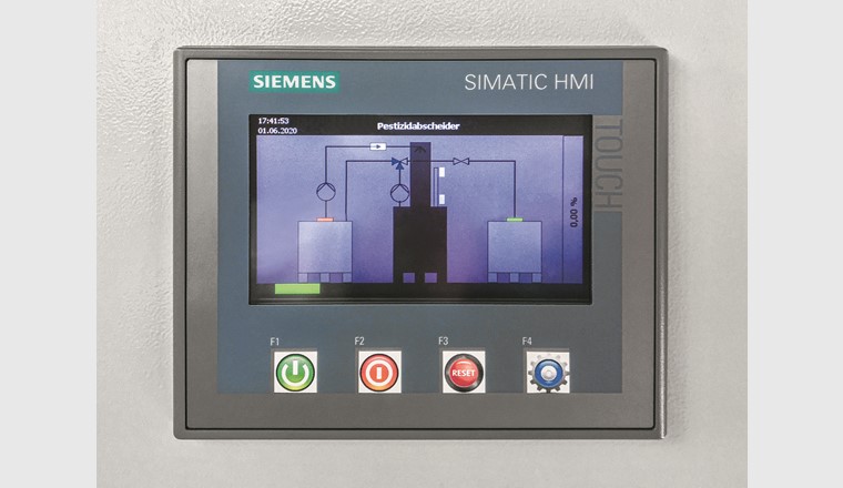 Benutzerfreundliche Steuerung mittels Touch-Panel (Siemens Simatic).