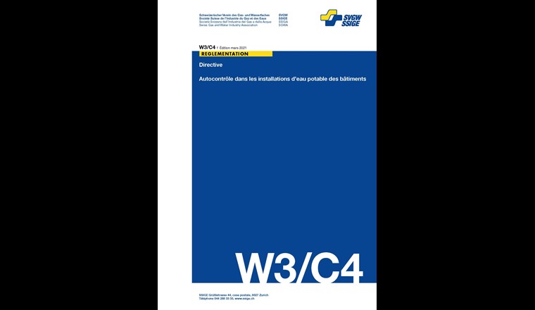 La Directive W3/C4 définit clairement les
tâches et les responsabilités pour la réalisation
de l’autocontrôle nécessaire à la
distribution d’eau potable irréprochable à
partir des installations d’eau potable des
bâtiments.