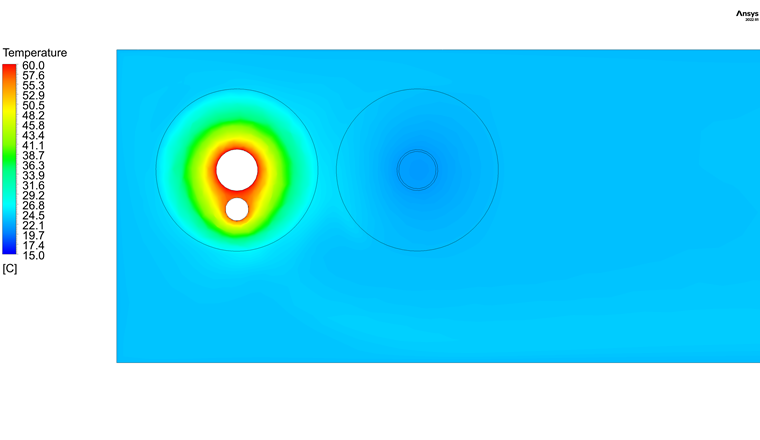 Fig. 5 Ohne Ausflockung nach 12 h Stagnation
– PWH und PWH-C als RAR-System PIR 50 mm
– PWC PIR 50 mm
– PWC Temperatur 21 °C
– Achsabstand zwischen PWC- und PWH-Steigleitung 15 cm
(©Geberit)