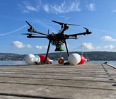 Die MEDUSA Drohne ist bereit für ihren Testflug am Zürichsee. (Bild: ©Empa) Die MEDUSA Drohne ist bereit für ihren Testflug am Zürichsee. (Bild: ©Empa)
