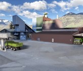 Visualisierung der Wasserstoff-Tankstelle in Seewen. (© IWB) Visualisierung der Wasserstoff-Tankstelle in Seewen. (© IWB)