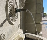 Der Brunnen am Bundeshaus sprudelt mit reichlich Wasser, bei vielen Bächen in den Alpen ist das Sprudeln vielleicht bald keine Selbstverständlichkeit mehr.
Foto: P. Sicher/VSA