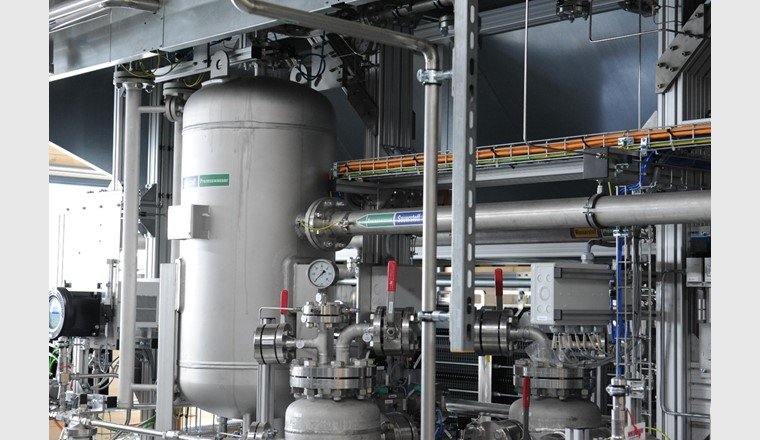 Électrolyseur dans l’installation Power-2-Gas de Limeco à Dietikon (Image: ©SSIGE)