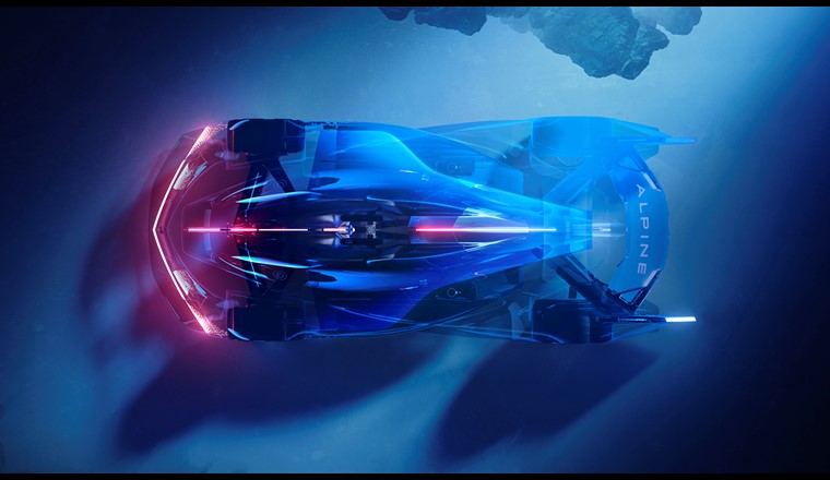 Grâce à son moteur à combustion interne à hydrogène, Alpenglow conserve les émotions authentiques de la conduite d’une Alpine. (Image: ©Alpine)