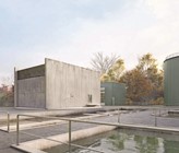 Das neue GAK-Gebäude auf der ARA Muri, Architektur Mireya Heredero, Architektin ETH SIA. 
(Visualisierung: © Nightnurse Images, Zürich)