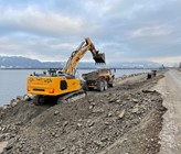 Die Bauarbeiten an der Überströmstrecke haben begonnen. (Bild: ©Internationale Rheinregulierung) Die Bauarbeiten an der Überströmstrecke haben begonnen. (Bild: ©Internationale Rheinregulierung)