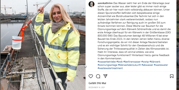 Beispiel eines Berufsposts aus der Praxis. Quelle: https://www.instagram.com/p/CXjOgaltSc9/