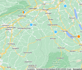 Karte mit Firmen von VSA-Eignungsatteste auf https://vsa.ch/fachbereiche-cc/kanalisation/quik/