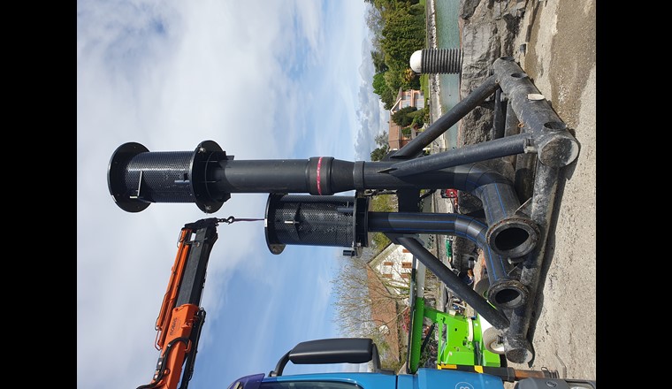 Fig. 4 Crépine des Saules en cours de modification.