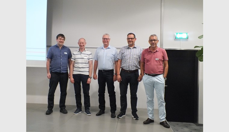 Die Referenten des ersten gemeinsamen Seminars von TNS, SVGW und ASi-VBSA (v.l.): Andreas Hurni, Karsten Reichart, Rolf Hilker, Stefan Güpfert und Markus Leuenberger.