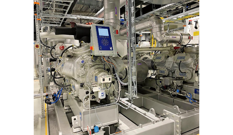 Fig. 4 Blick in die See-Energiezentrale Inseliquai auf Wärmepumpen. (@ewl)