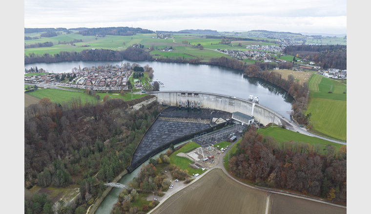L’installation au pied du barrage de Schiffenen permettra à Groupe E d’acquérir une précieuse expérience dans le domaine de l’hydrogène. (Figure: Groupe E)