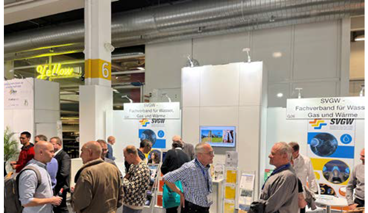 Der diesjährige Messestand des SVGW an der AQUA Suisse & flow.