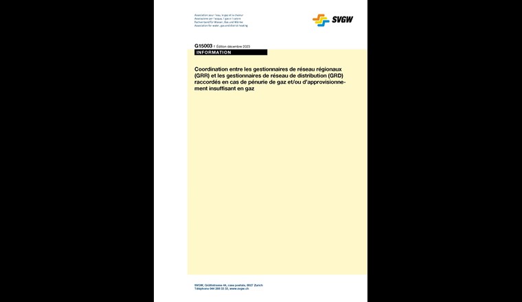 15003 «Coordination entre les gestionnaires de réseau régionaux (GRR) et les gestionnaires de réseau de distribution (GRD) raccordés en cas de pénurie de gaz et/ou d’approvisionnement insuffisant en gaz»