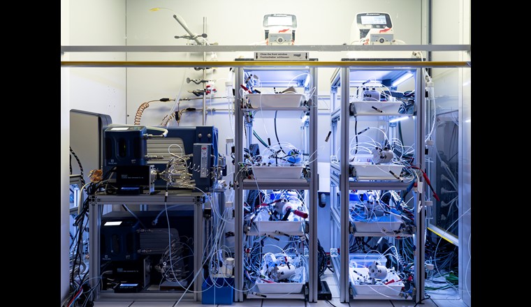 Les chercheurs de l'Empa ont conçu ce système pour analyser simultanément plusieurs produits chimiques de la plateforme. (© Empa)