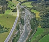 Visualisierung des Projektgebiets nach Ausführung der Revitalisierungsmassnahmen. (© P. Rey, Hydra AG) Visualisierung des Projektgebiets nach Ausführung der Revitalisierungsmassnahmen. (© P. Rey, Hydra AG)