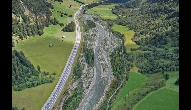 Visualisierung des Projektgebiets nach Ausführung der Revitalisierungsmassnahmen. (© P. Rey, Hydra AG)