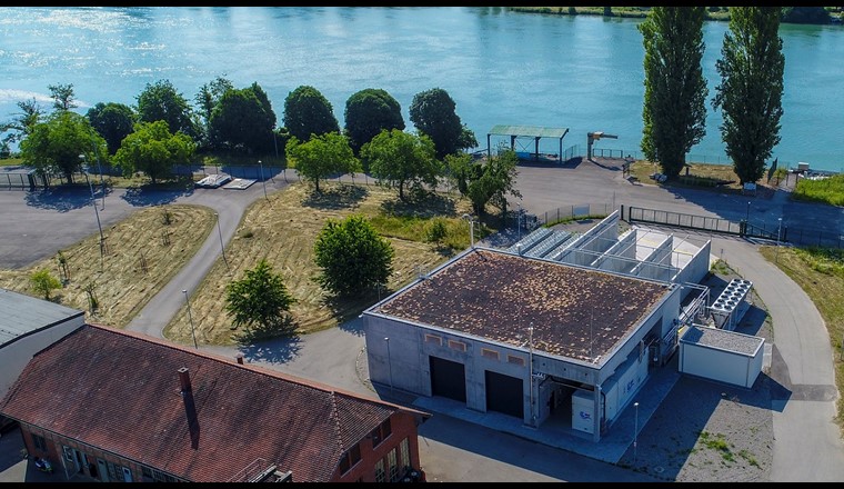 Die zweite Power-to-Gas-Anlage von naturenergie in Grenzach-Wyhlen entsteht neben der ersten Anlage aus dem Jahr 2018. (© naturenergie hochrhein AG)