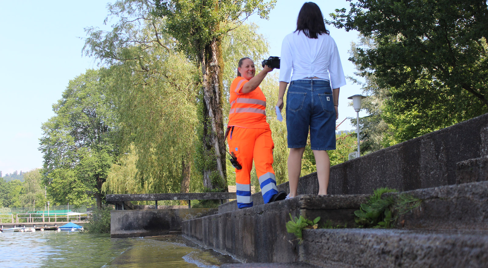 Making-of des Berufsbildes Fachfrau Betriebsunterhalt. Foto: Sicher/VSA