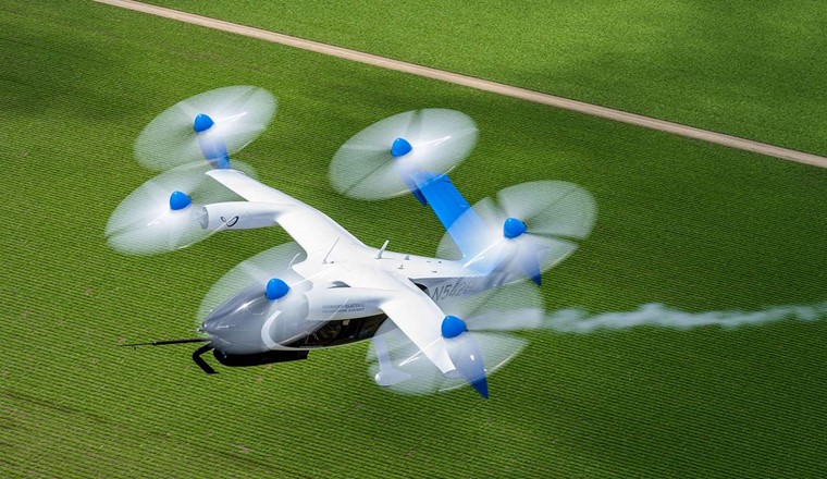 Le taxi aérien parvient à rester en l'air pendant 841 km sans interruption grâce à l'hydrogène. Joby Aviation fait ainsi un bond technologique vers le transport aérien électrique à l'hydrogène. (Courtesy of Joby Aviation. ©Joby Aero, Inc.)