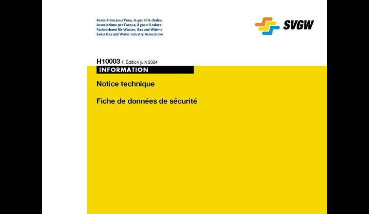 La Notice technique H10003 été élaborée conformément aux exigences relatives aux fiches de données de sécurité.