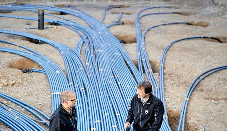 Fig. 3 Erdsondenfeld auf dem BaseLink-Areal