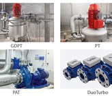 Fig. 1 Turbinenbauformen. (Bild: GDPT, PT, PAT: Häny AG, www.haeny.com; DuoTurbo: Altis Groupe SA, www.altis.swiss) Fig. 1 Turbinenbauformen. (Bild: GDPT, PT, PAT: Häny AG, www.haeny.com; DuoTurbo: Altis Groupe SA, www.altis.swiss)