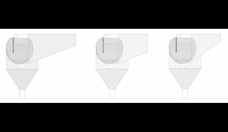 Fig. 7 Anpassung Geometrie (Breite, Neigungswinkel); links: Bestand.