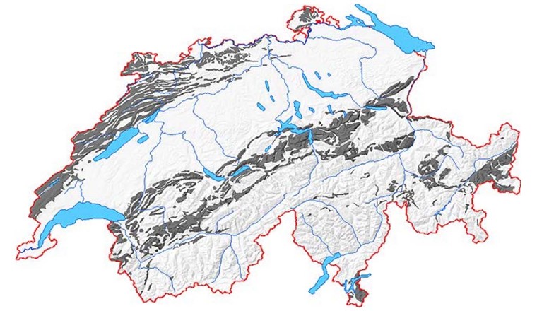Environ 20 pour cent de la surface de la Suisse est constituée de roches karstifiées. (Image : publication OFEV)