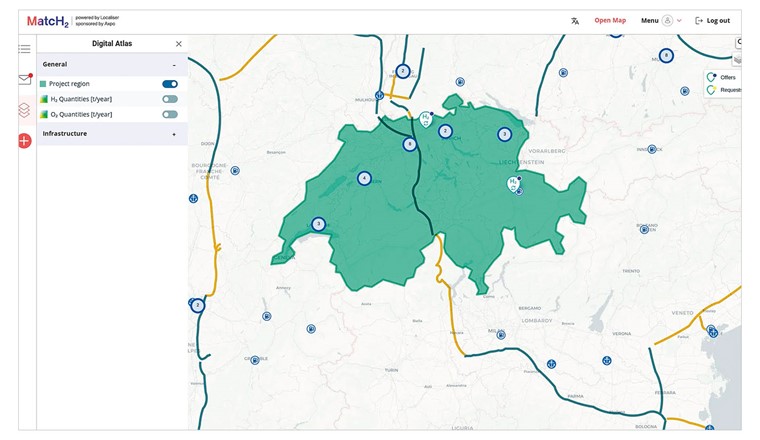 Wasserstoff-Plattform MatcH2 (Bild: Axpo)