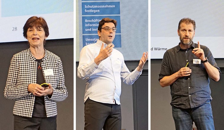 (de g. à d.) eanette Jufer (bfu), Bojan Gasic (Seco), Michael Schneiter (TISG)