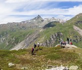 Panoramablick auf die Bündner Alpen. Ein potenzielles natürliches Hâ‚‚-Explorationsgebiet? (© F. Zwaan, GFZ) Panoramablick auf die Bündner Alpen. Ein potenzielles natürliches Hâ‚‚-Explorationsgebiet? (© F. Zwaan, GFZ)