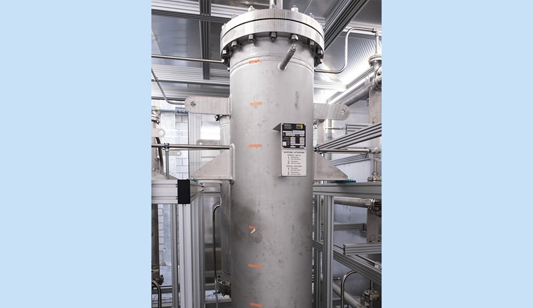 Die Reaktoreinheit der Methanisierungsanlage MEGA. (Bild: Empa)