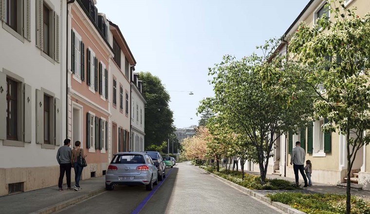 Visualisierung künftige Römergasse in Basel. (Bild: Nightnurse Images, Zürich)