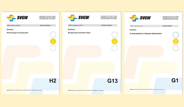 La nouvelle directive H2 sur l'hydrogène ainsi que les deux directives G1 et G13 révisées sont disponibles dans la boutique SVGW en allemand.