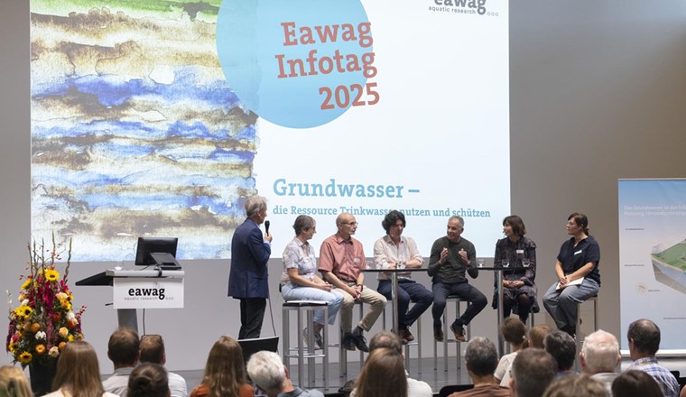 Lors de la table ronde, SVGW a pu attirer l'attention sur les préoccupations des services d'approvisionnement en eau. (© Eawag, Nicola Pitaro)