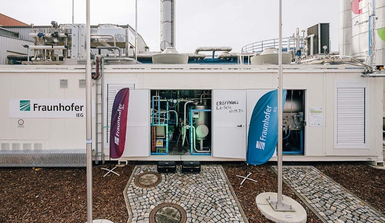Die neue Versuchsanlage «LA-SeVe» in Zittau, Deutschland. (Bild: Paul Glaser/Fraunhofer IEG)