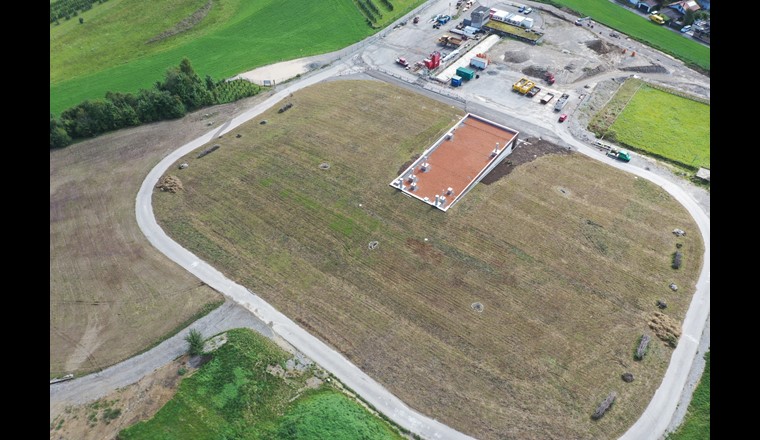 Das Gelände von oben. (© Stöh Grünig/Wasserverbund Region Bern AG)