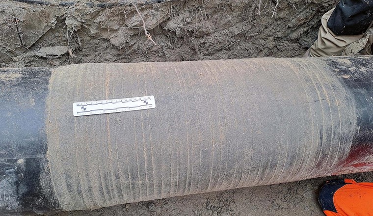 Fig. 6 Die 1999 aufgebrachte Nachumhüllung ohne visuell erkennbare Fehlstellen.