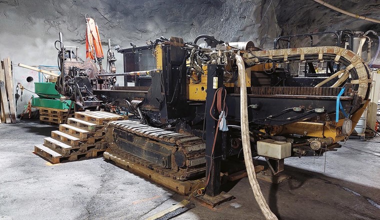 Fig. 4 Galerie d’essai de Hagerbach dans la région de Sargans: c’est ici qu’a été testée la technique de forage DSSD en réalisant deux forages horizontaux de 125 mètres de long dans la montagne composée de calcaire (couche du Malm).(Photo: ETH Zurich)