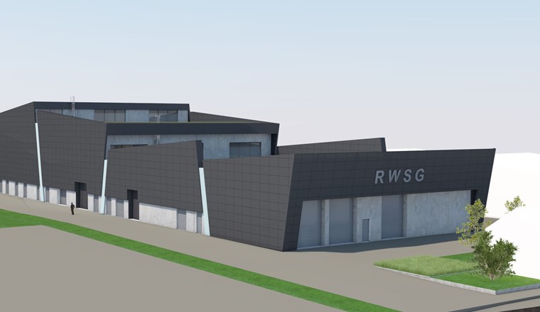 Visualisierung des zukünftigen Seewasserwerks Riet II in Goldach. © RWSG