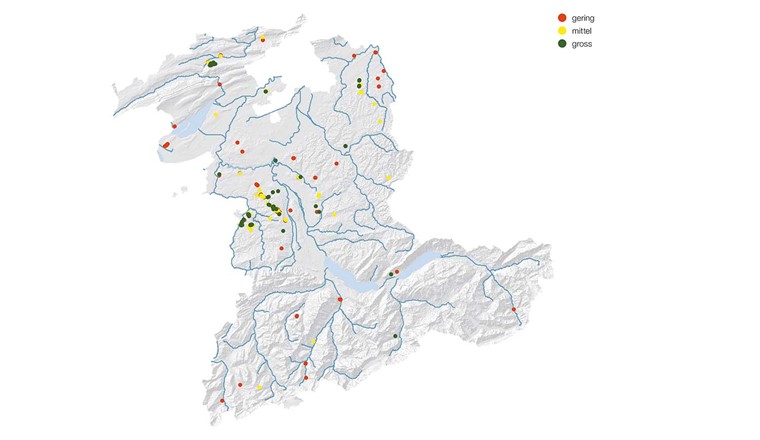 Fig. 7 Das AWA klärte im Jahr 2015 das Revitalisierungspotenzial der rund 350 Quellfassungen ab, die in den vorangegangenen Jahren aufgegebenen worden waren, und wollte im Rahmen des Massnahmenprogramms 2017–2022 zur Wasserstrategie die Grundeigentümer und betroffenen Wasserversorger kontaktieren, um eine mögliche Umsetzung der Revitalisierung abzuklären.