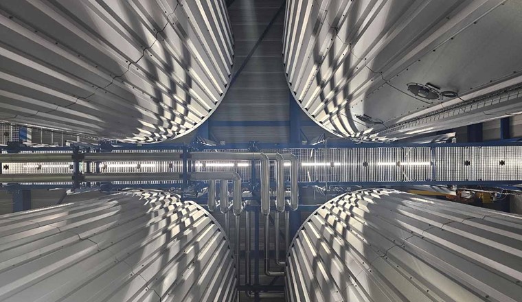 Besichtigung des neuen Wärmespeichers Dolder der IWB in Basel.