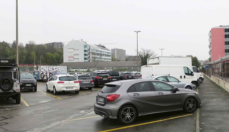 Parking avant travaux - Boissonnas – novembre 2023.
