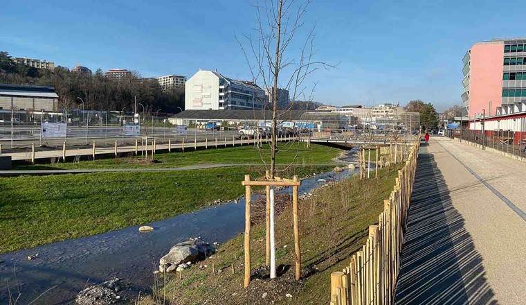 Tronçon renaturé après travaux - Boissonnas – novembre 2025.