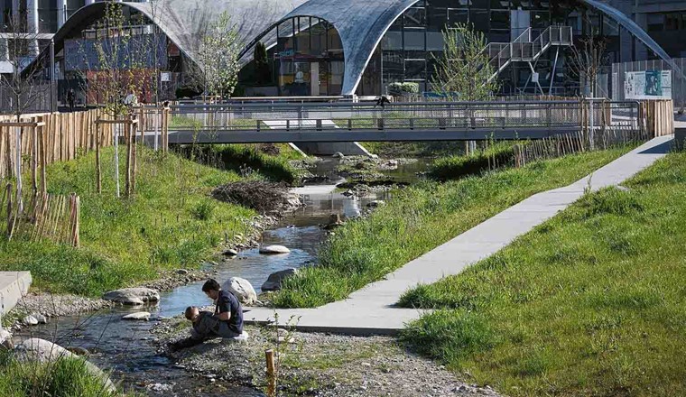 Tronçon Boissonnas renaturé – avril 2026 (Crédit: Loris Von Siebenthal).