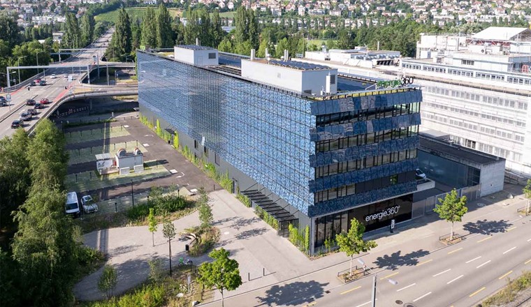 Hauptsitz von Energie 360° in Zürich. Bild: Erneuerbare Energie und Erdgas auf Wikipedia, CC BY-SA 4.0